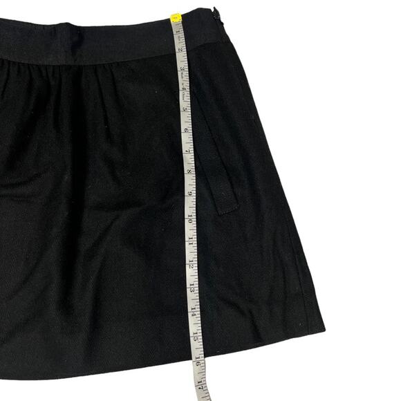 J. Crew Factory Mini Skirt Bungalow Black Recycled Wool Blend Women's 2 - Picture 5 of 9